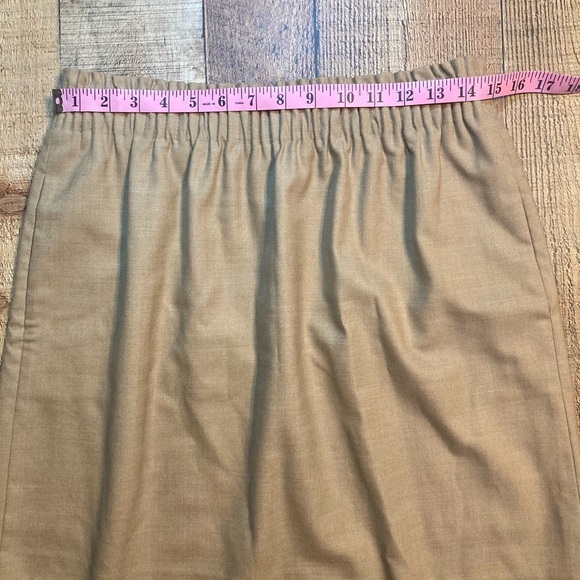 J.Crew Camel Tan Wool Blend Elastic Waist Mini Skirt Pockets Size 8 95435‎ FA17 - Picture 3 of 7